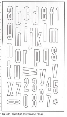 Fontwerks - Steelfish Outline lowercase alpha (sold individually)